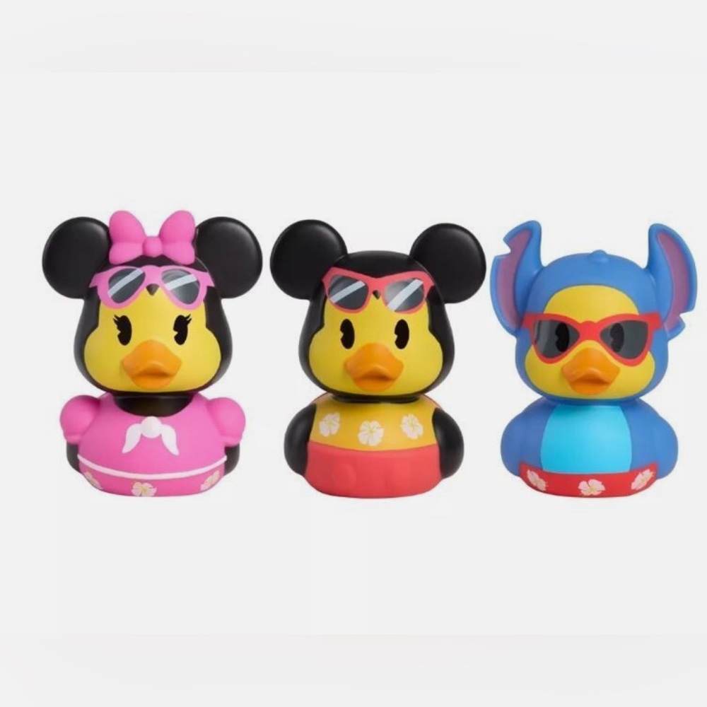 Set of Disney Mickey, Minnie & Stitch Character Rubber Ducks